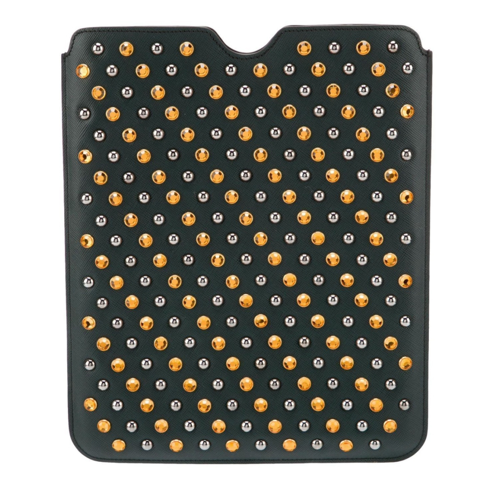 NWT PRADA IPAD COVER STUDDED NIB NEW